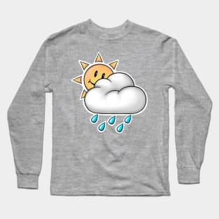 Reva Prisma Sun behind a raincloud emoji Long Sleeve T-Shirt